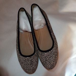 Madewell The Reid Ballet Flat In Spotted Calf Hair. 7.5. NWOT